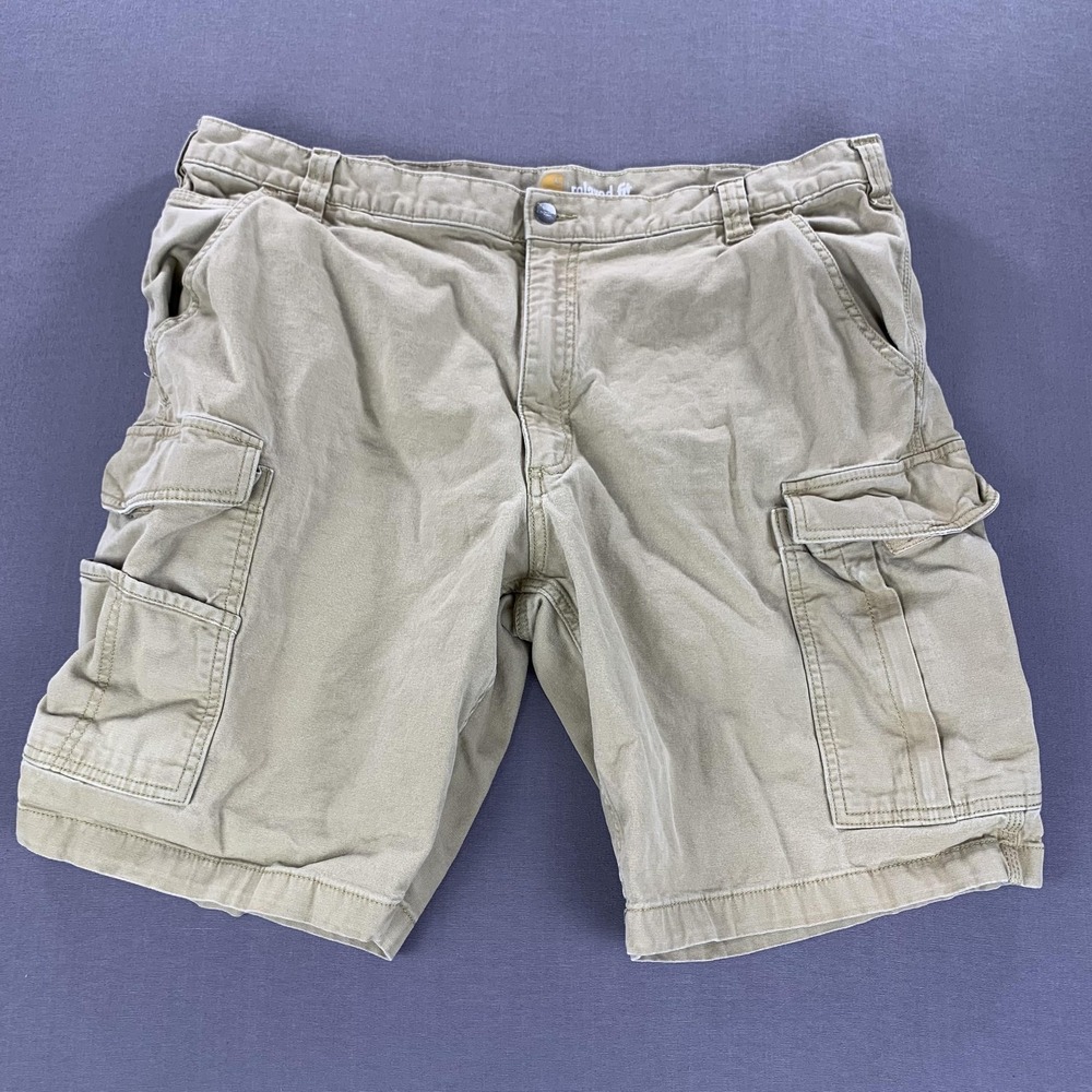 Carhartt Cargo Shorts Mens 42 Tan Relaxed Canvas Utility‎ Work Pockets Gorpcore